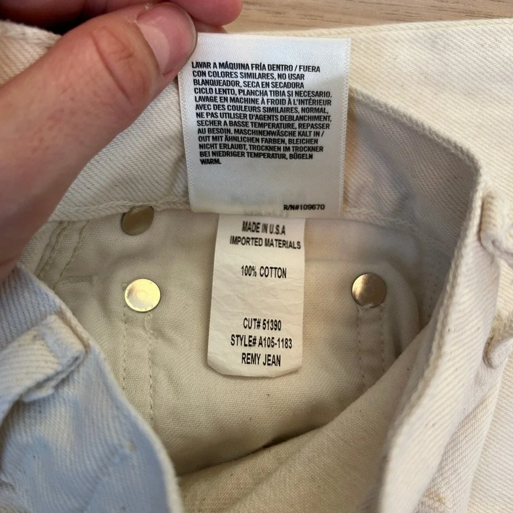 AGOLDE Remy Straight Leg Jeans‎ Off White 27